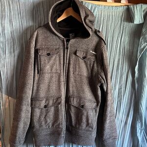 Billabong Charcoal Zip-Up Coat XL
